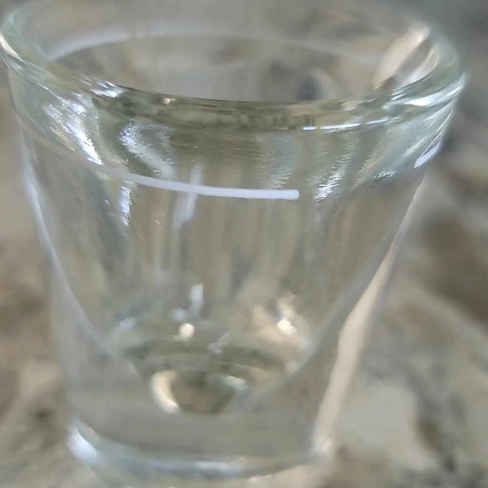 Vintage Libbey Whiskey Heavy Bottom Shot Glass White Pour Line 1 oz
